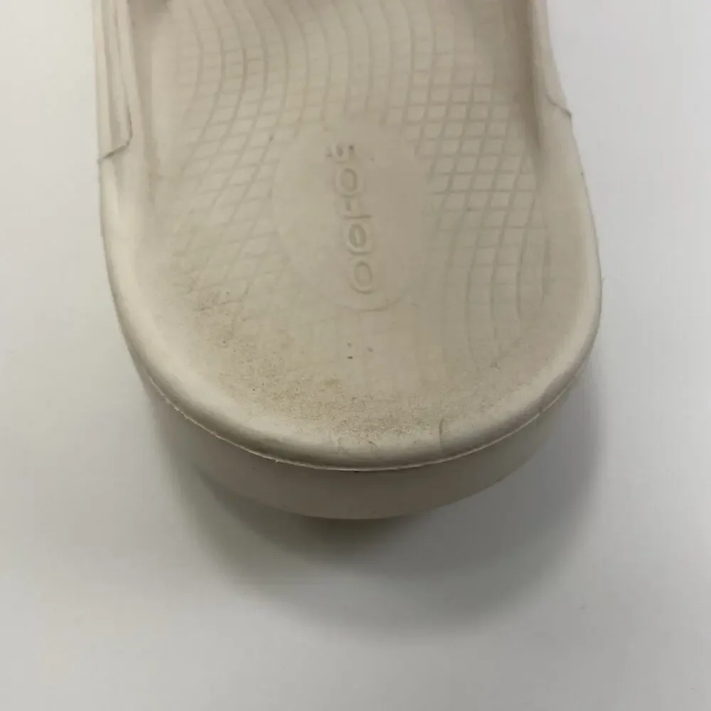 Oofos OOahh Slide Sandals Mens Size 10 Off White Comfort Recovery, Womens 12
